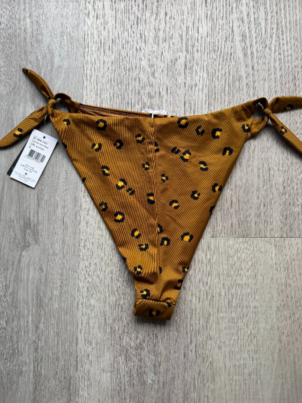 RVCA Chitah High Rise Bikini Bottom – Leopard Almond 🐆 - Picture 5 of 8